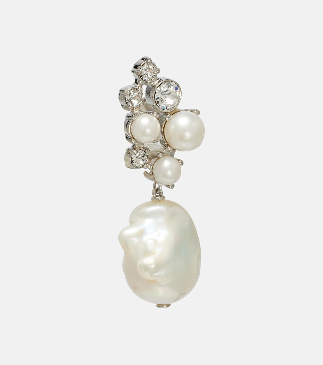 Crystal and faux pearl-embellished earrings | Givenchy