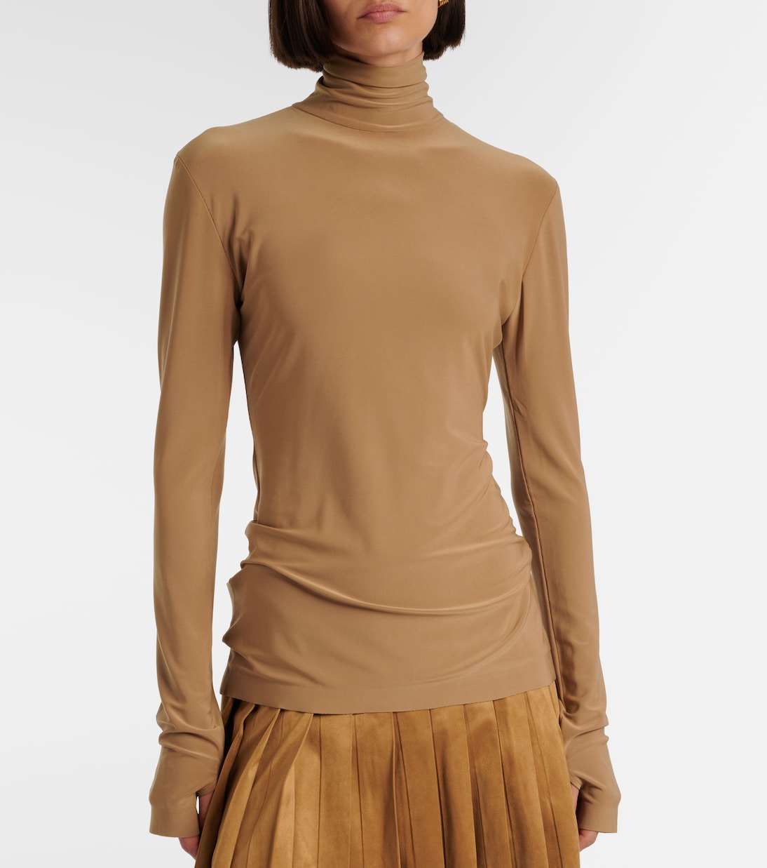 Jersey turtleneck top | Norma Kamali