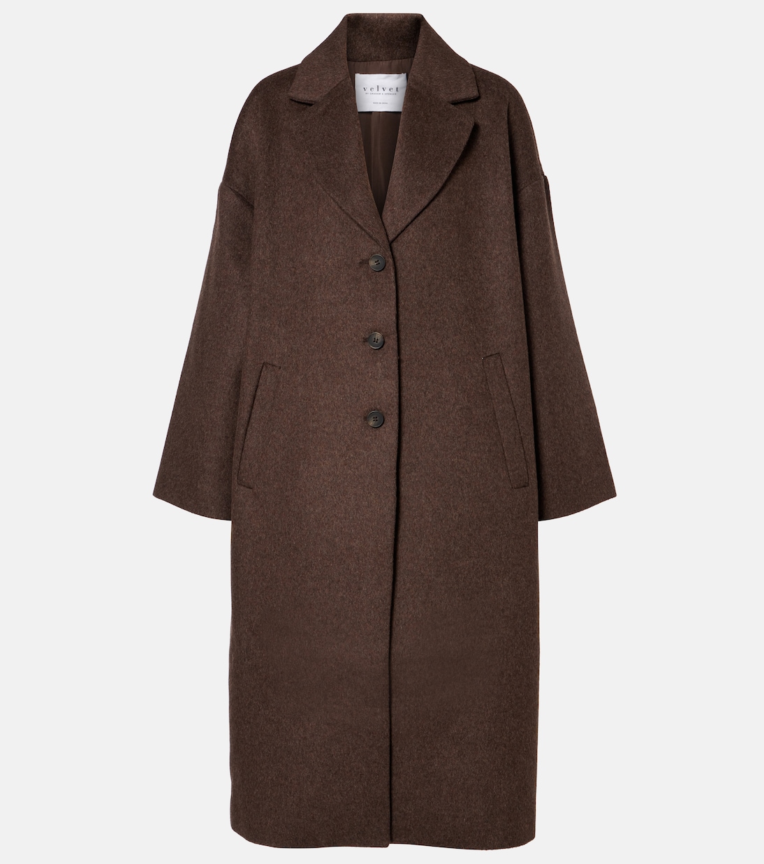Lafayette wool-blend coat | Velvet