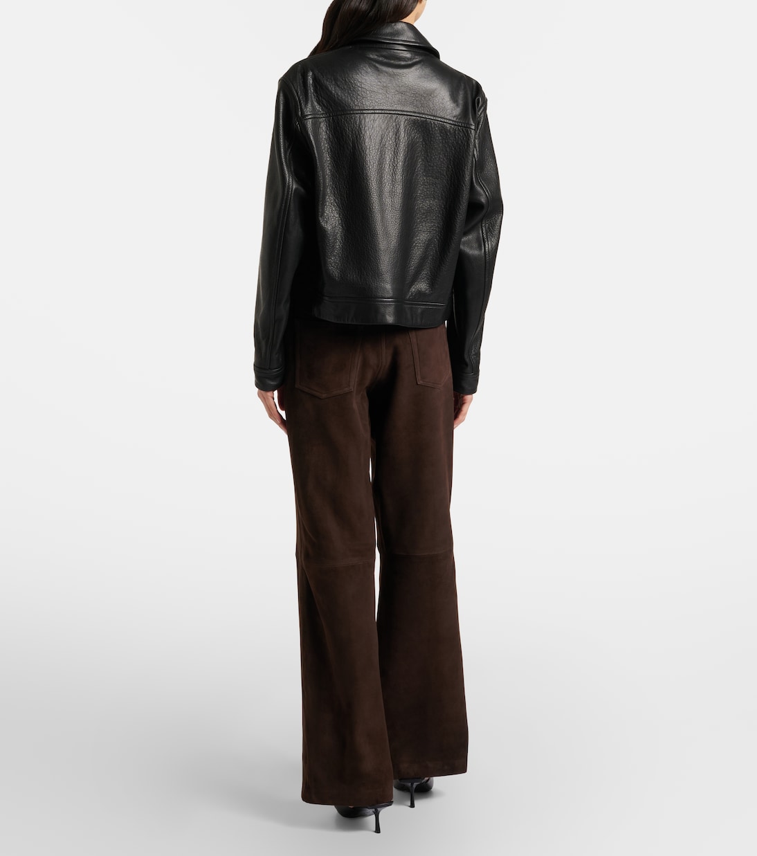 Pantalon ample Milo en daim | Nour Hammour