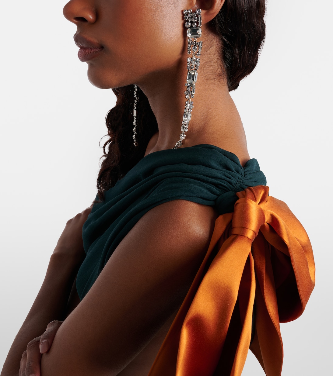 Pendientes de clip con cristales | Saint Laurent