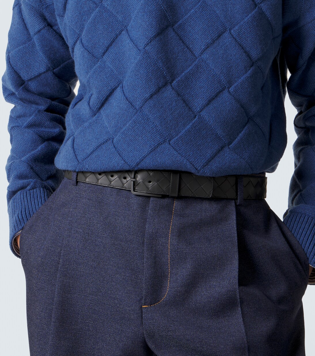 Intrecciato编织皮革腰带 | Bottega Veneta