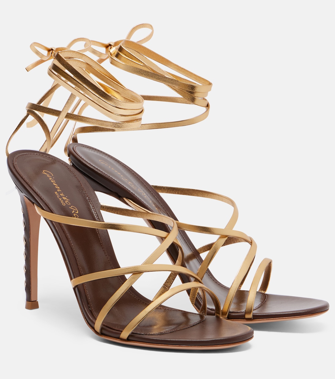 Metallic leather sandals | Gianvito Rossi