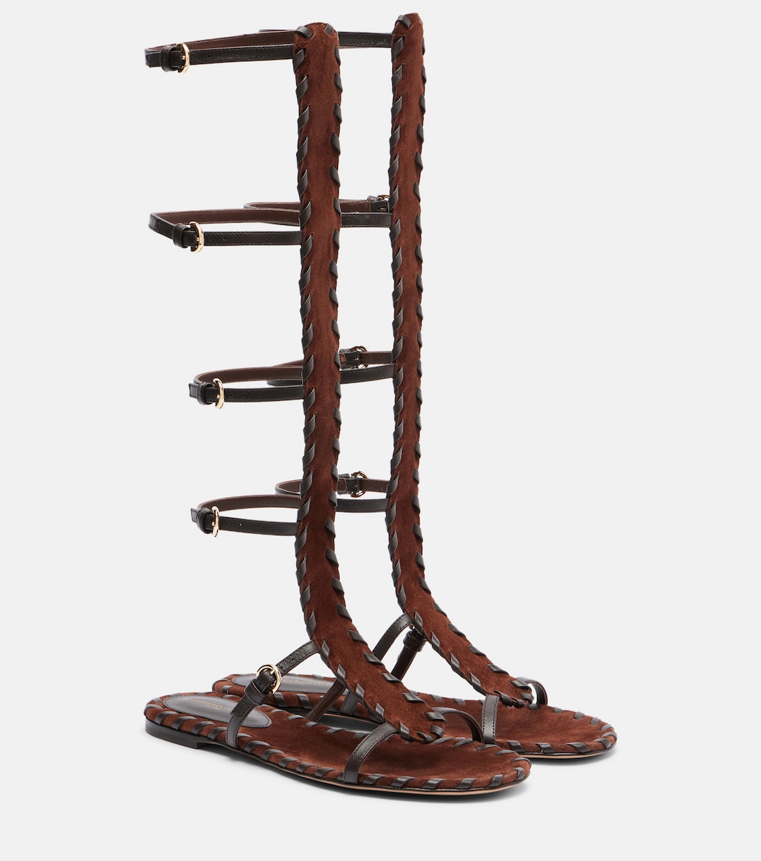 Zaira suede and leather gladiator sandals | Gianvito Rossi