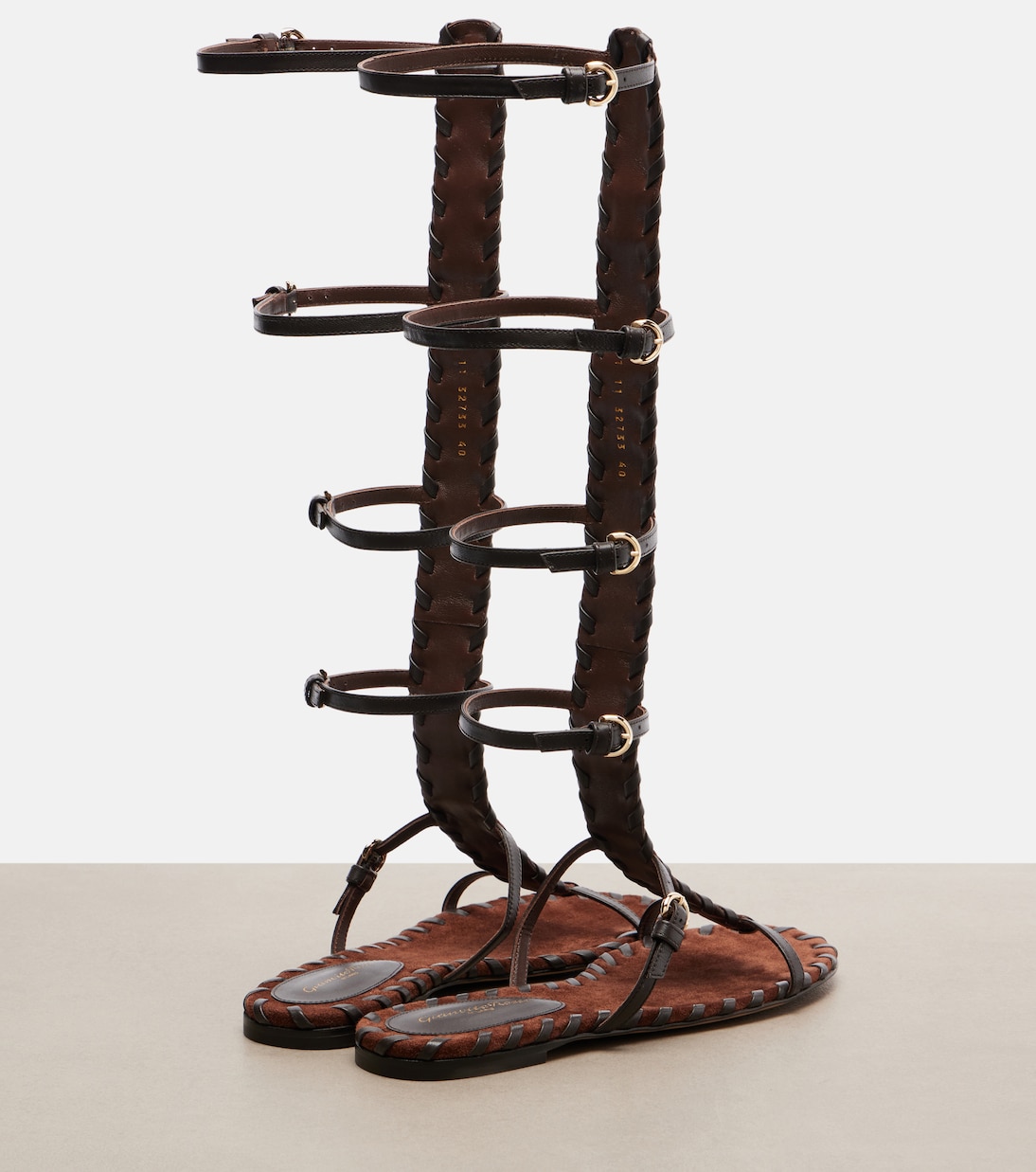 Zaira suede and leather gladiator sandals | Gianvito Rossi