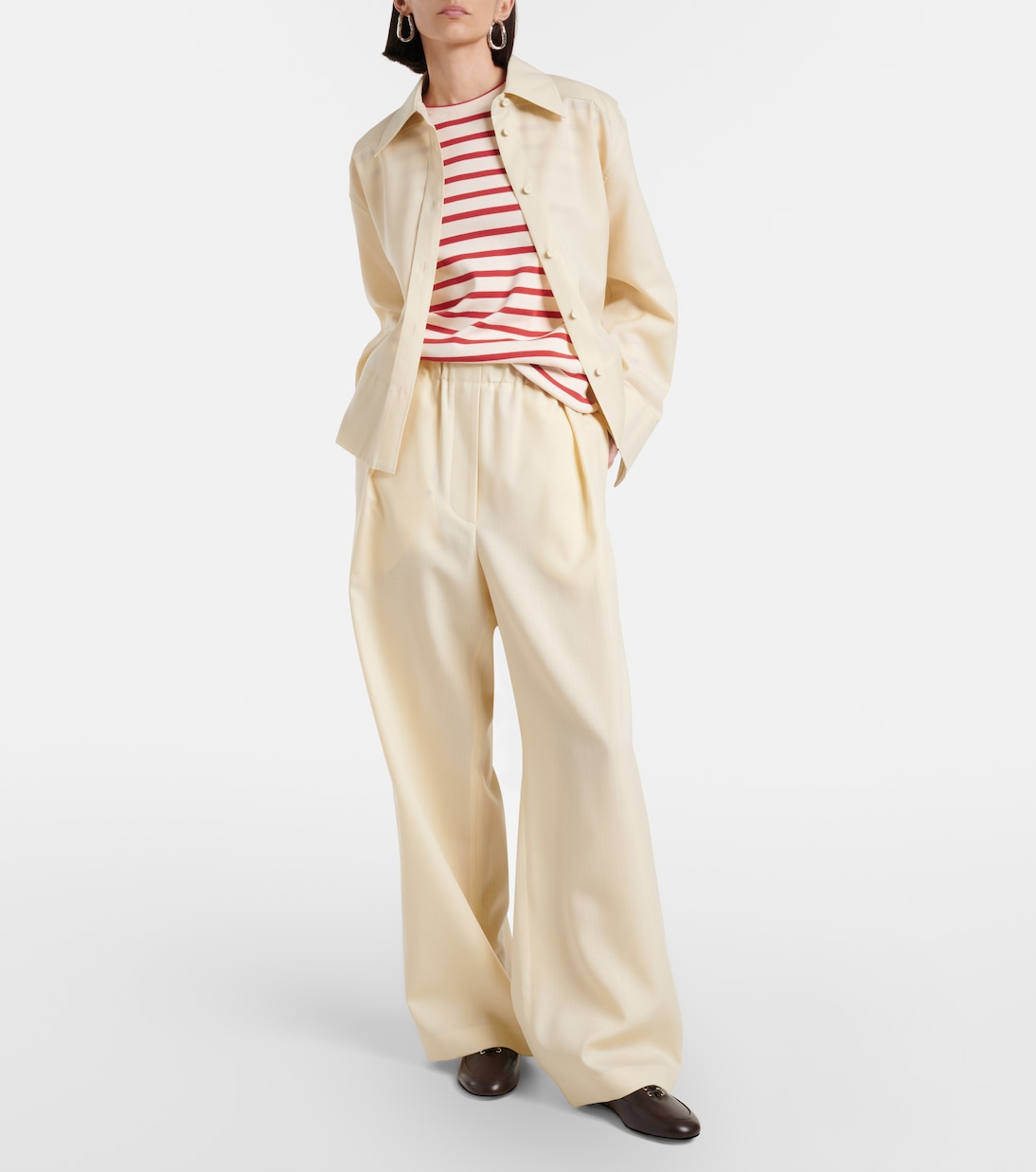 Mocassins en cuir à lacets | Jil Sander