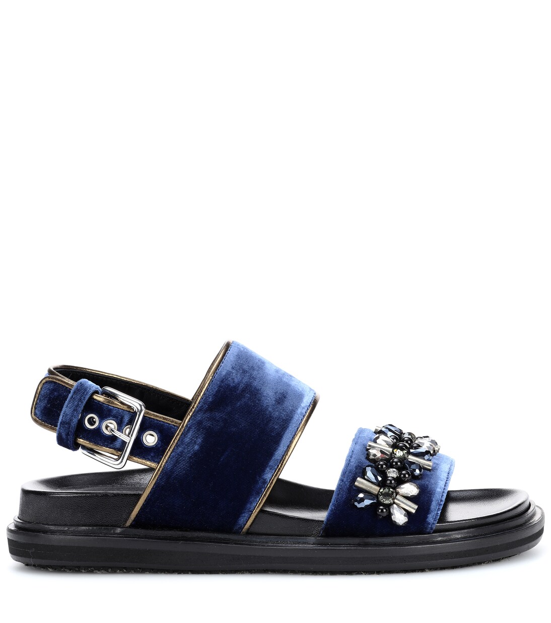 Embellished velvet sandals | Marni