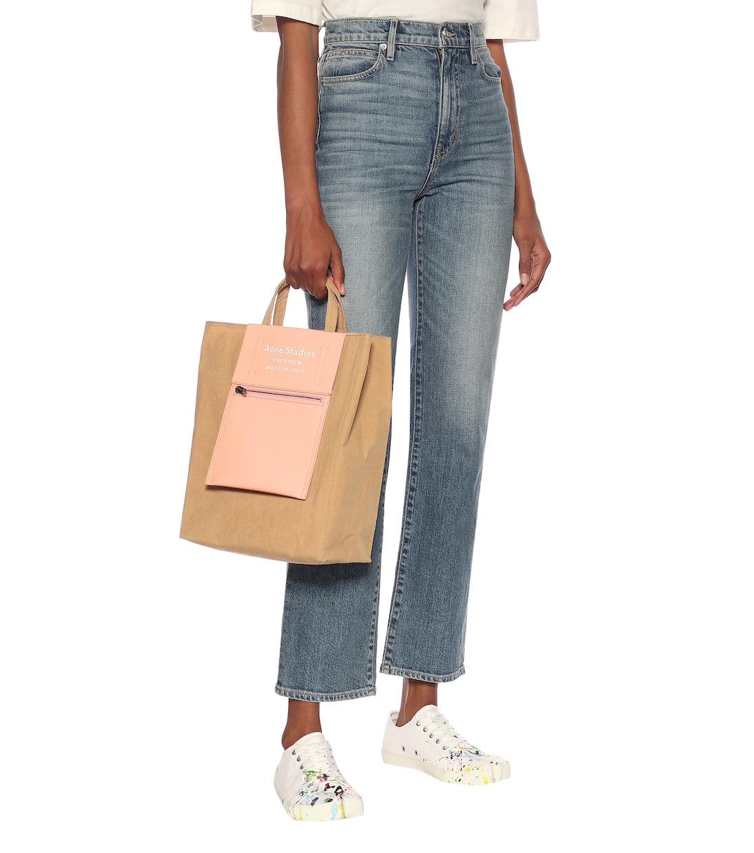 Tote de nylon y piel | Acne Studios