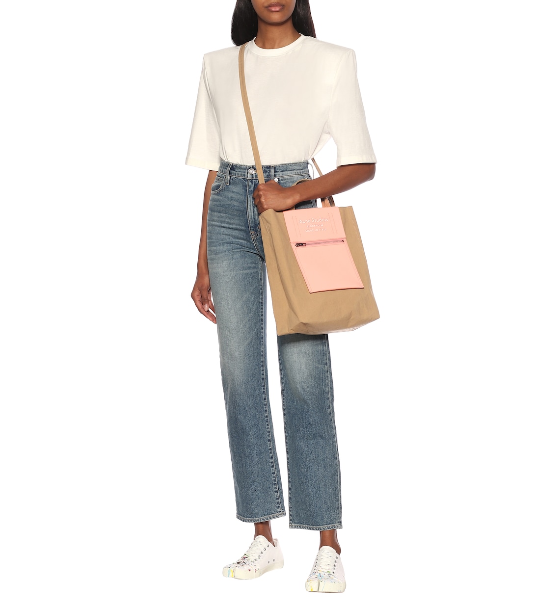 Tote de nylon y piel | Acne Studios
