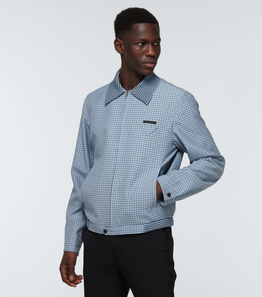 Chaqueta de lana a cuadros | Prada