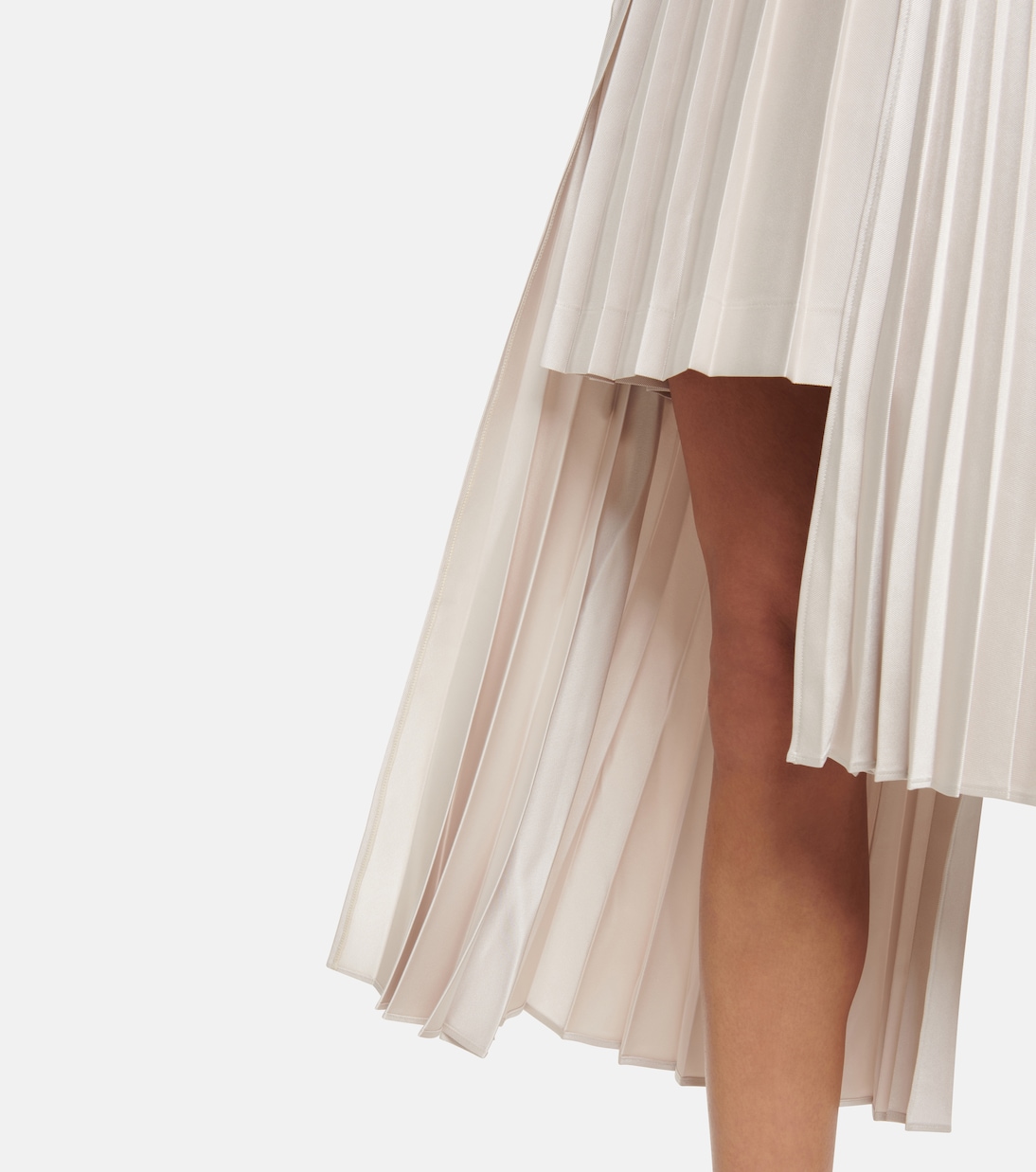 Pleated asymmetric midi skirt | Peter Do
