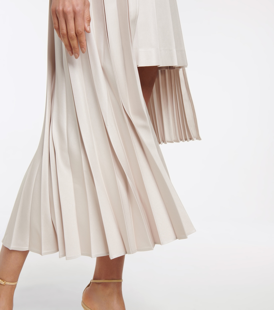 Pleated asymmetric midi skirt | Peter Do