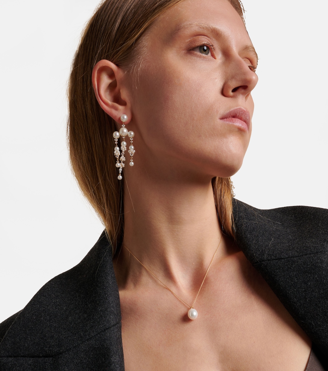 Collana in oro giallo 14kt con perla L'eau di Sophie Bille Brahe, stile giovane e raffinato