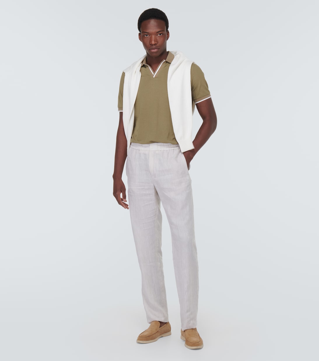 Gadd straight linen pants | Loro Piana