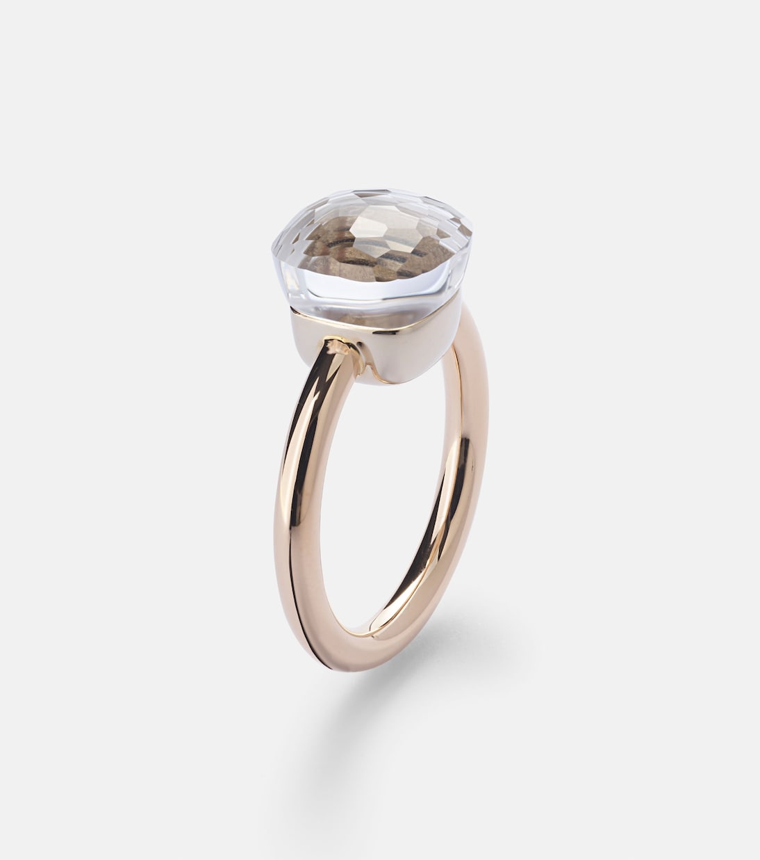 Anello Nudo in oro 18kt con topazio, gioiello elegante per giovani trendsetter