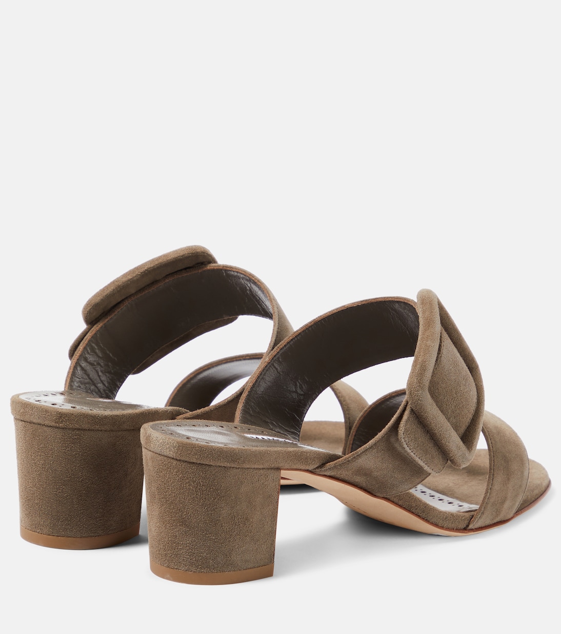 Mules Newton 50 in suede | Manolo Blahnik