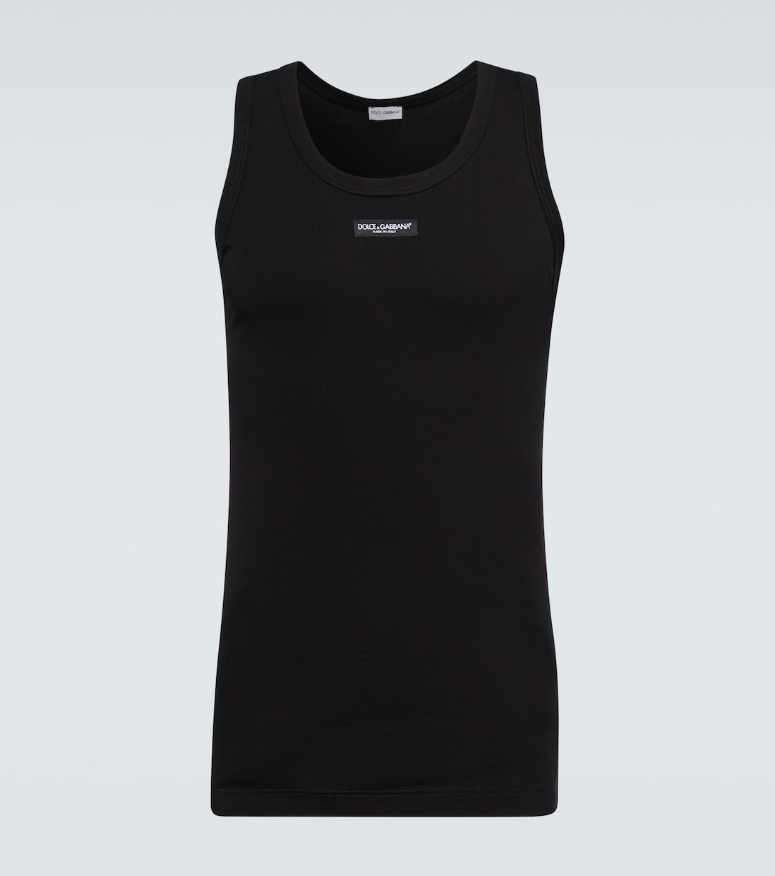 Top en mezcla de algodón con logo | Dolce&Gabbana