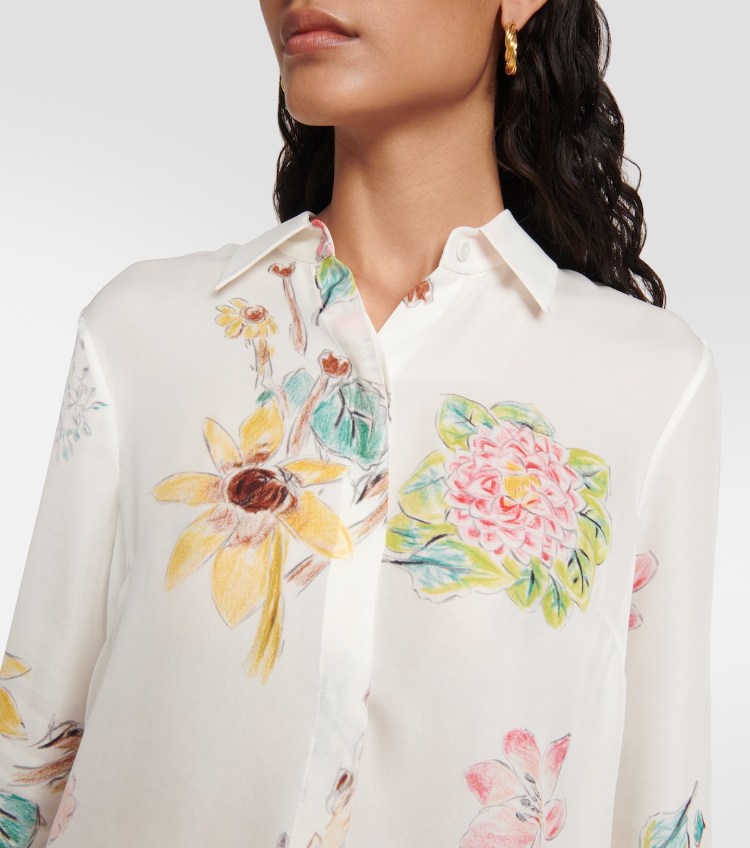 Blouse Henri imprimée en soie | Gabriela Hearst