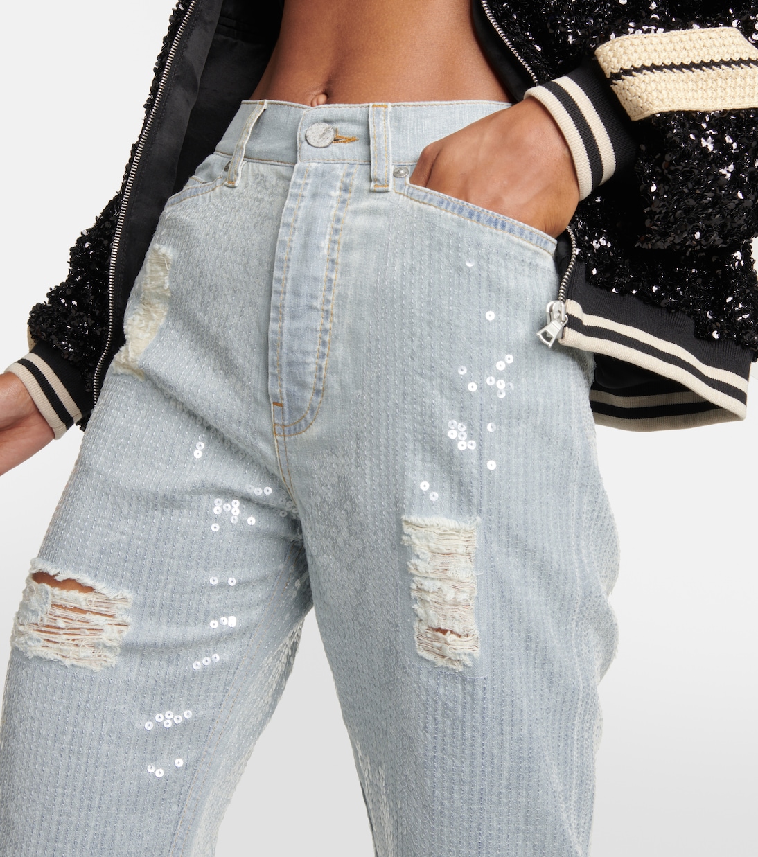 Jeans rectos adornados | Palm Angels