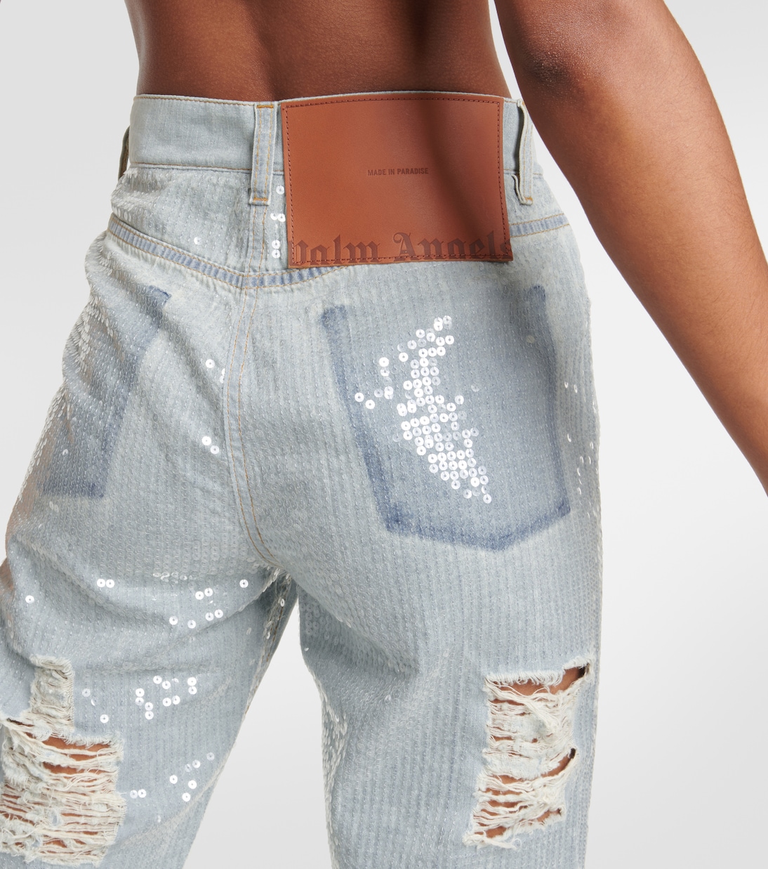 Jeans rectos adornados | Palm Angels
