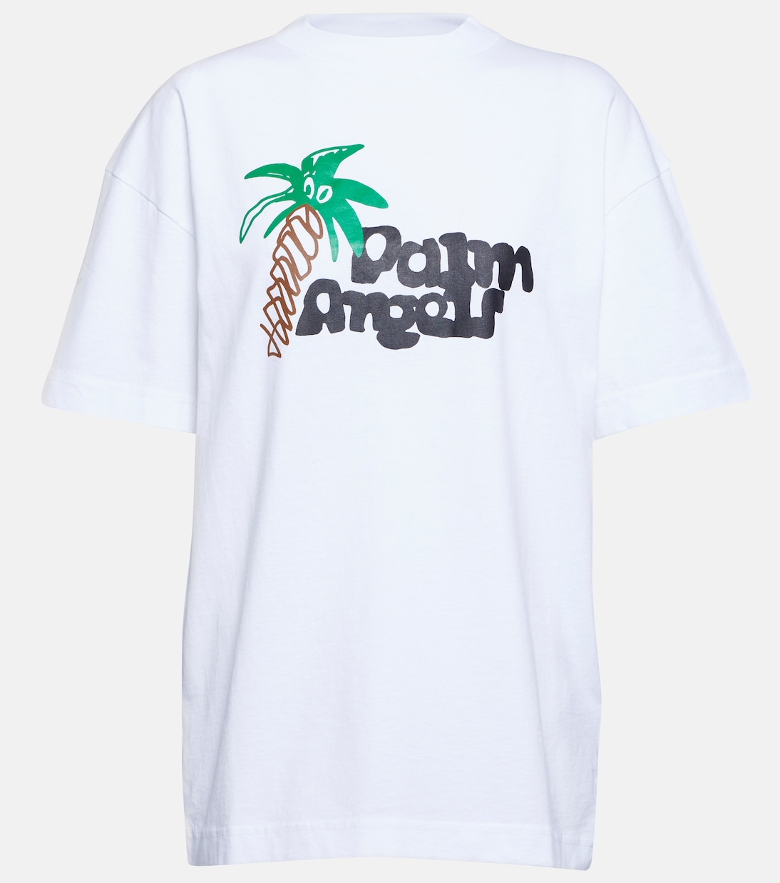 T-shirt imprimé en coton à logo | Palm Angels
