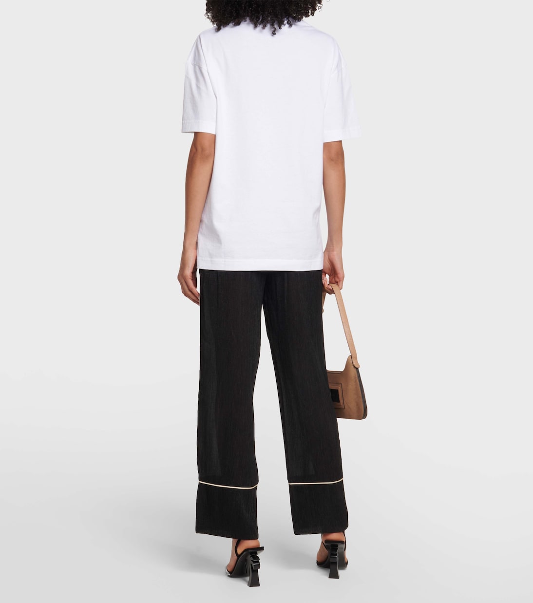 T-shirt imprimé en coton à logo | Palm Angels