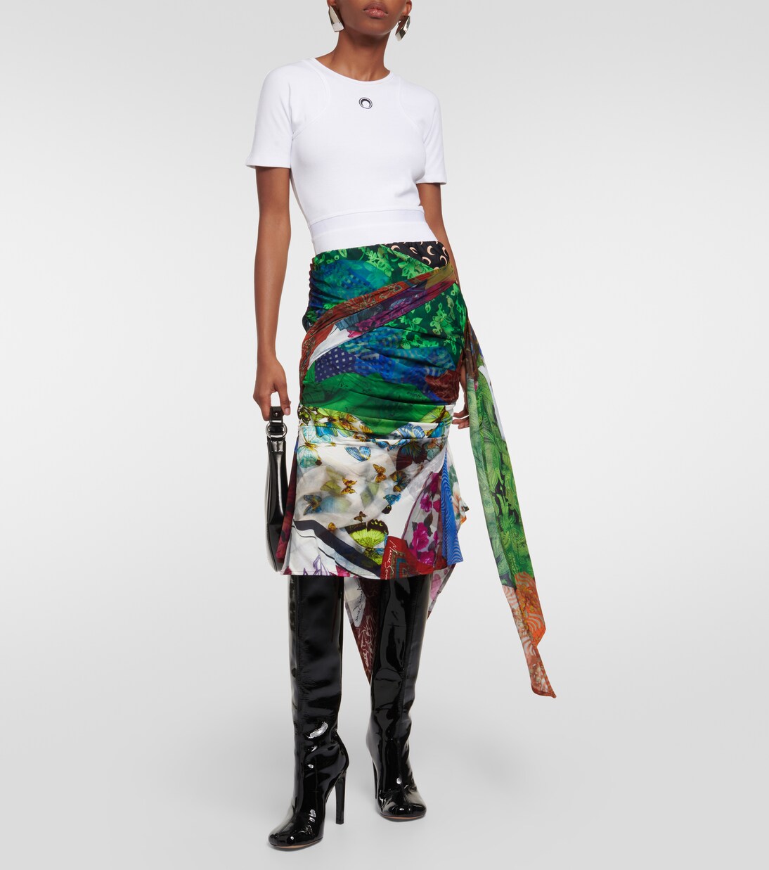 Gonna midi in jersey drappeggiato | Marine Serre