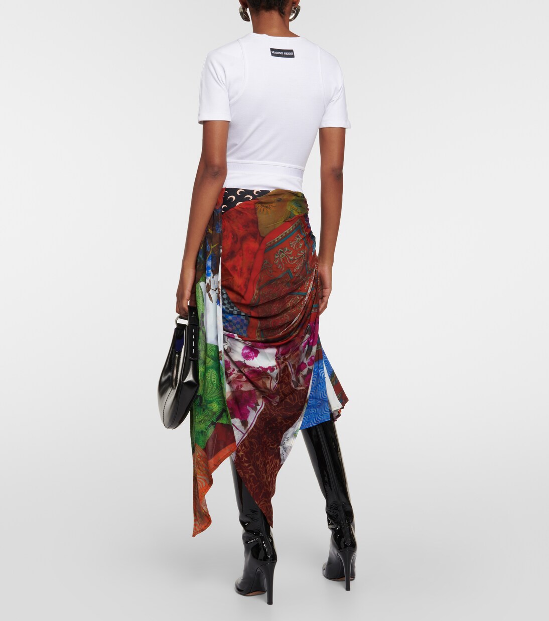 Gonna midi in jersey drappeggiato | Marine Serre