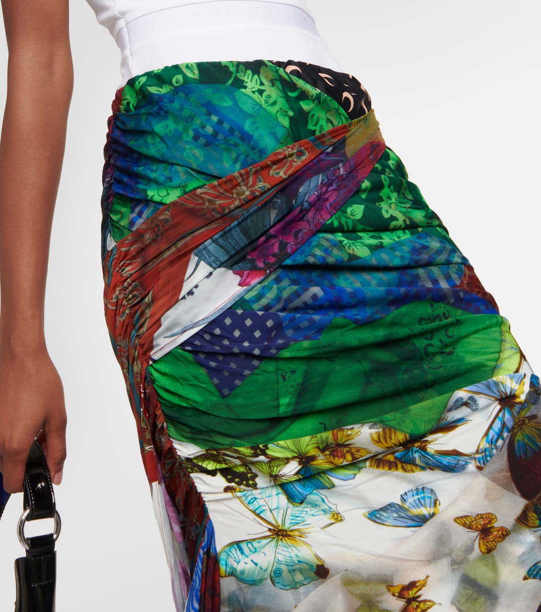 Gonna midi in jersey drappeggiato | Marine Serre