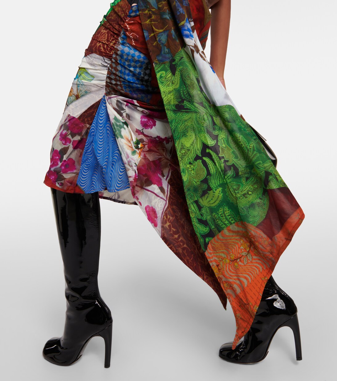 Gonna midi in jersey drappeggiato | Marine Serre