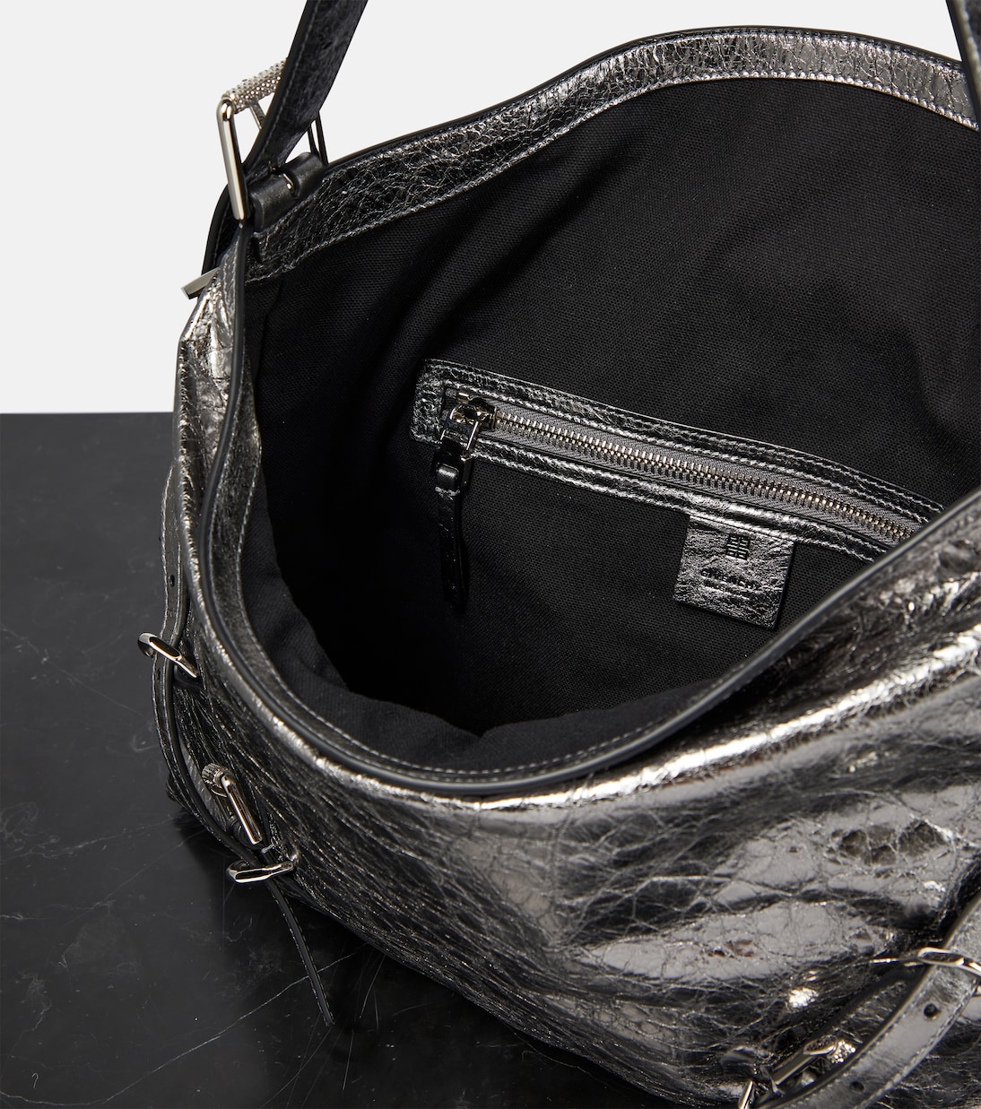 Borsa a spalla Voyou Medium in pelle metallizzata | Givenchy