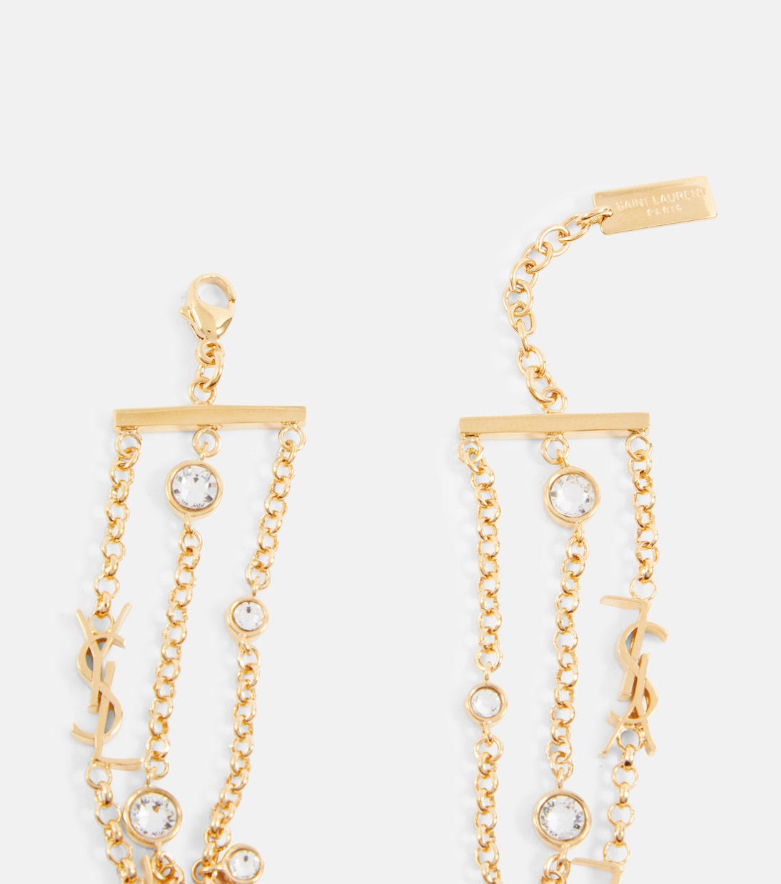 Bracciale con catena decorata Saint Laurent Cassandre per stile giovanile