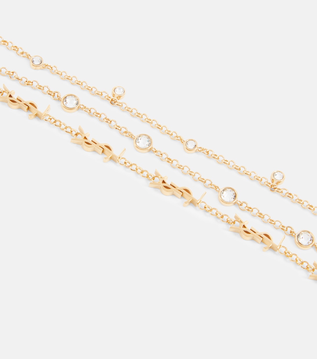 Bracciale con catena decorata Saint Laurent Cassandre per stile giovanile