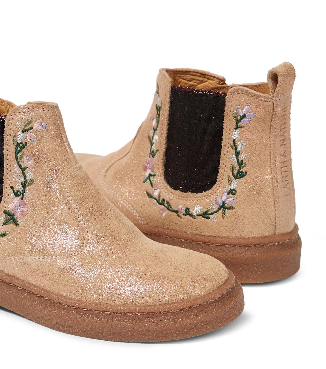Embroidered suede Chelsea boots | Pom d'Api
