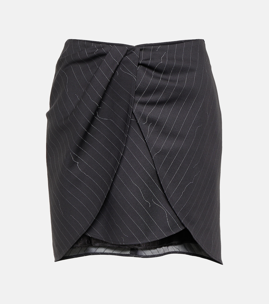 Minirock aus einem Wollgemisch | Off-White