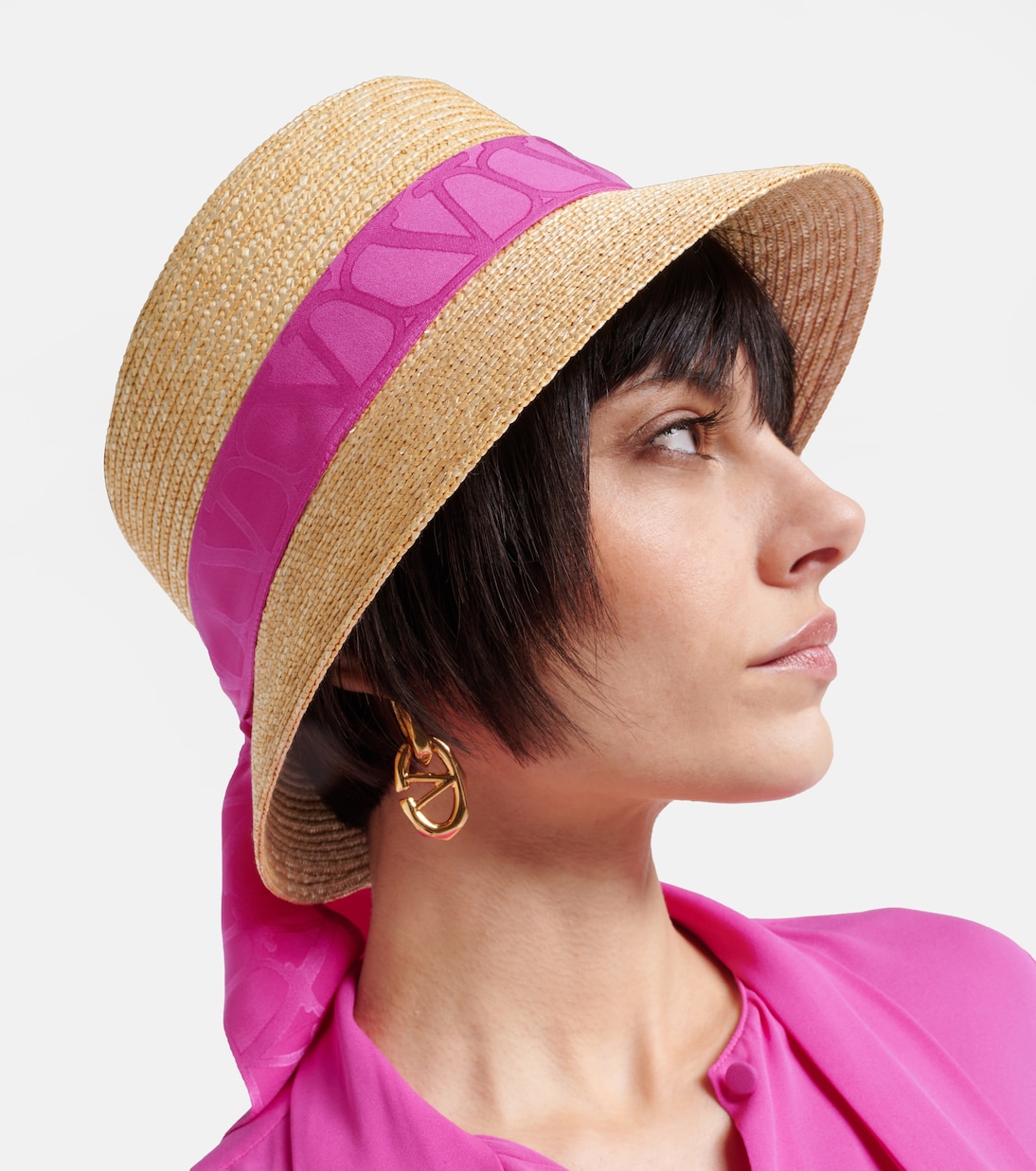 Sombrero de pescador Toile Iconographe de paja | Valentino