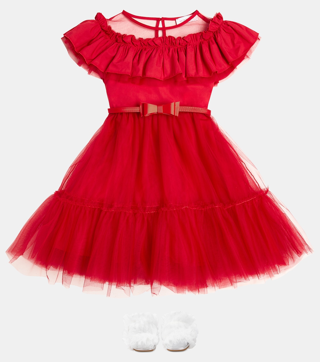 Kleid Abito Con Gala mit Tüll | Monnalisa