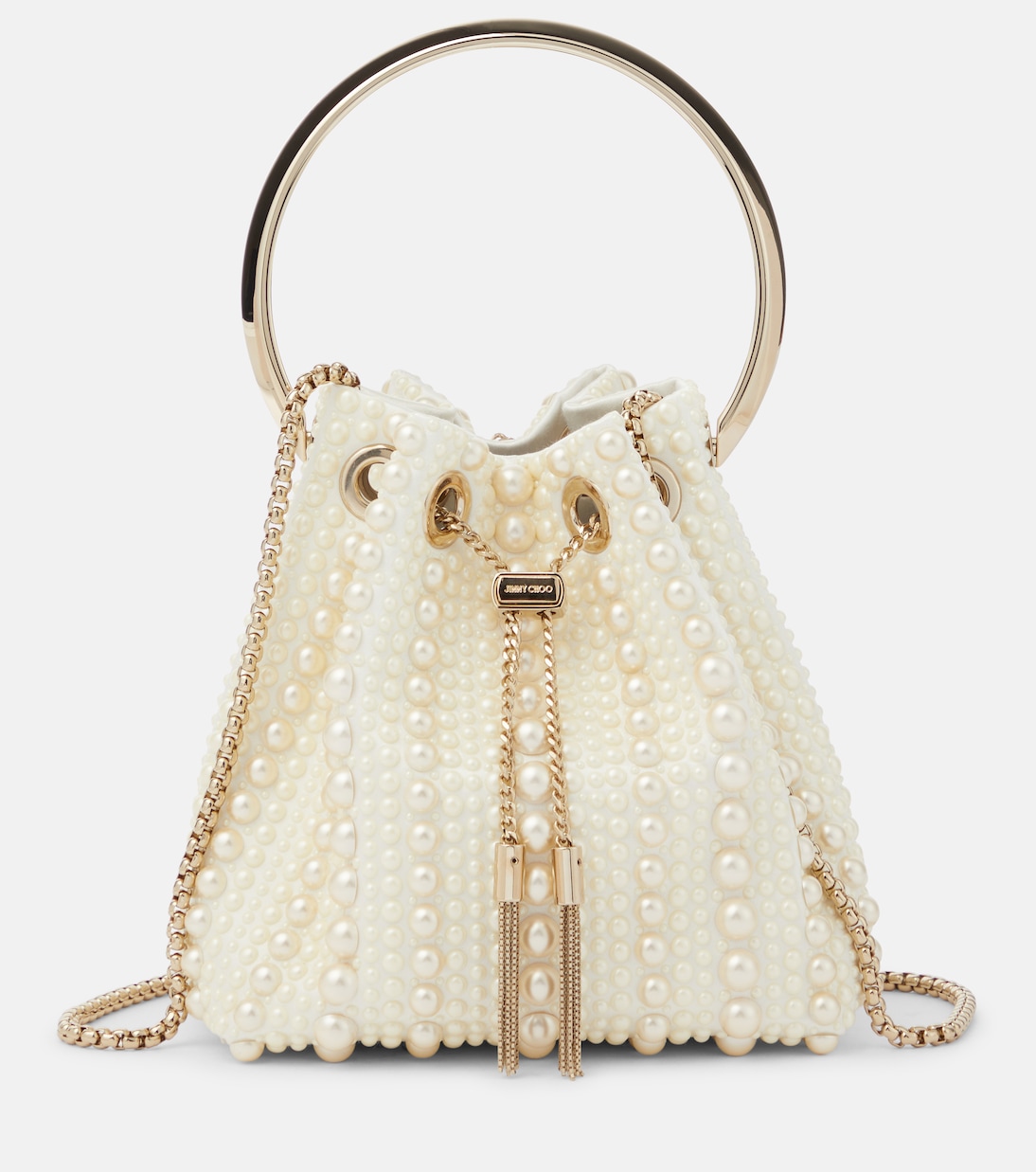 Bucket-Bag Bon Bon Small aus Satin | Jimmy Choo