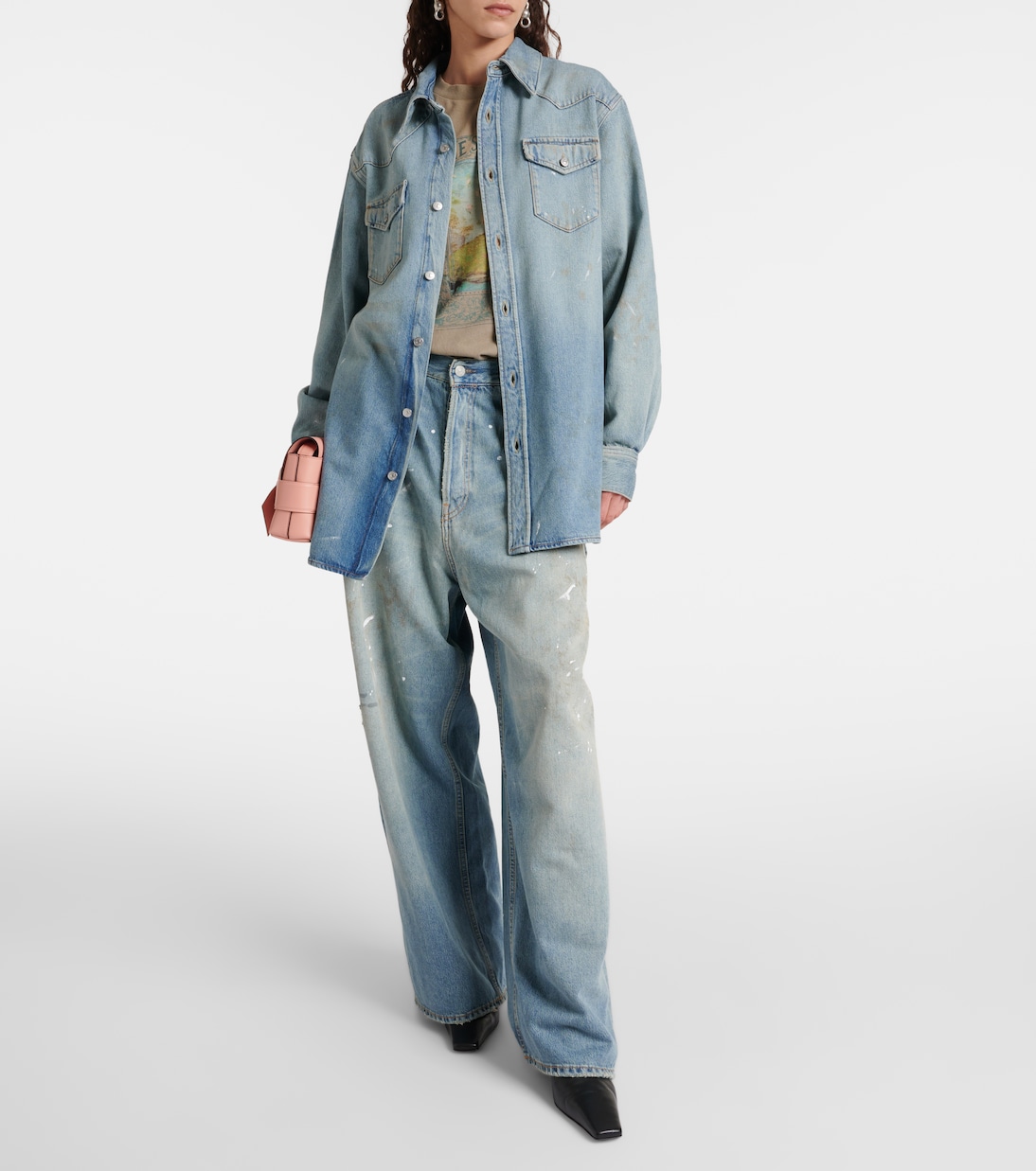 Distressed denim overshirt | Acne Studios