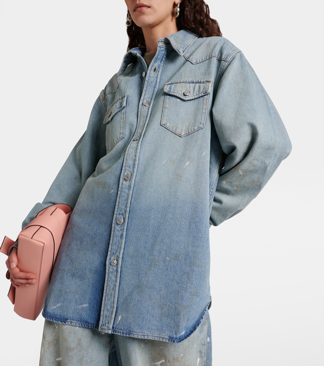 Distressed denim overshirt | Acne Studios