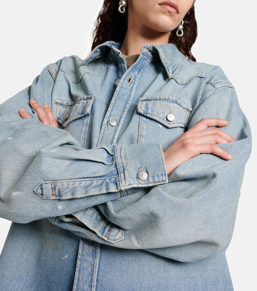 Distressed denim overshirt | Acne Studios