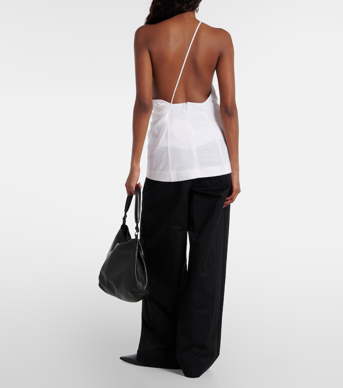 Petra one-shoulder linen top | Tove