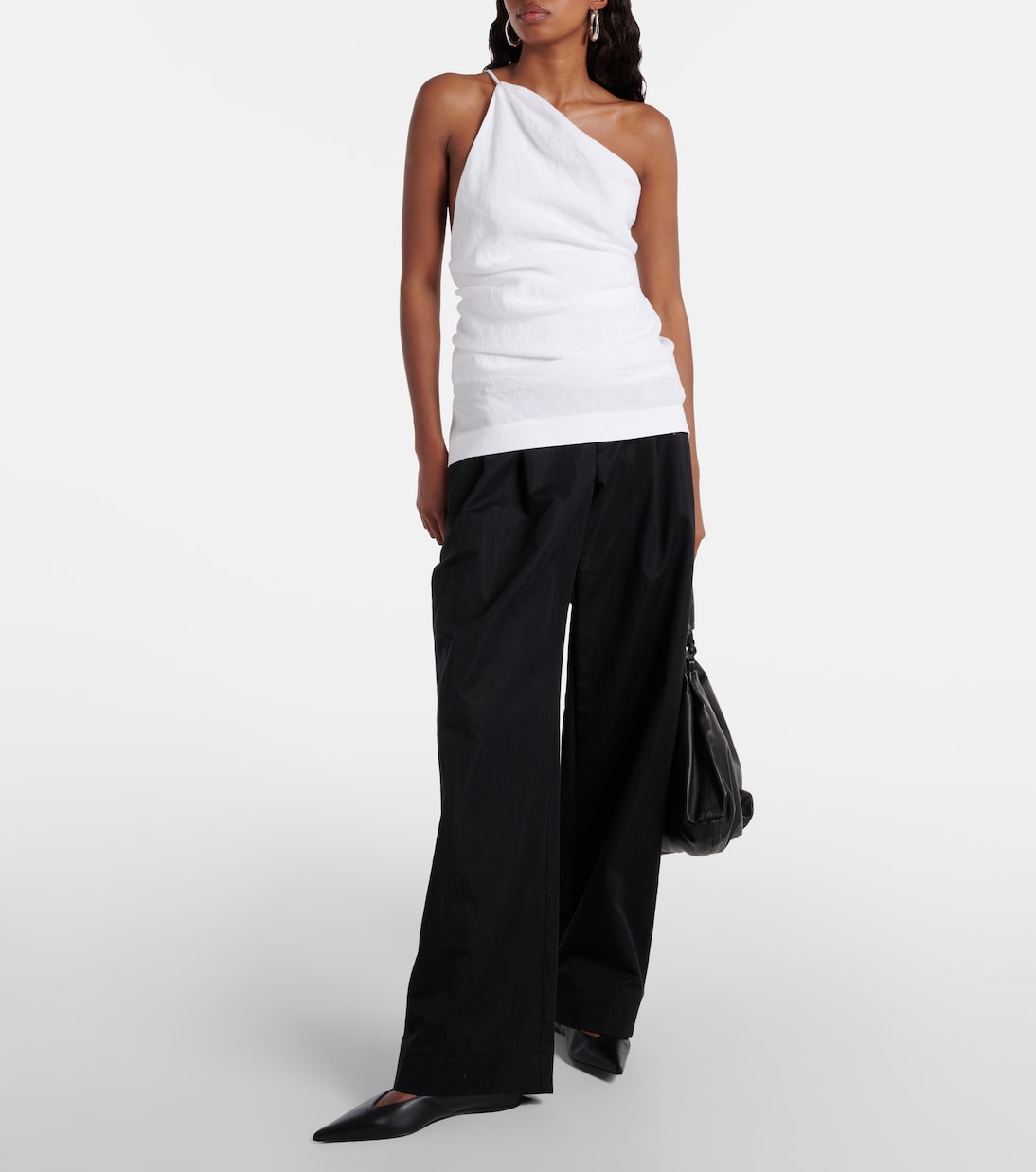Petra one-shoulder linen top | Tove