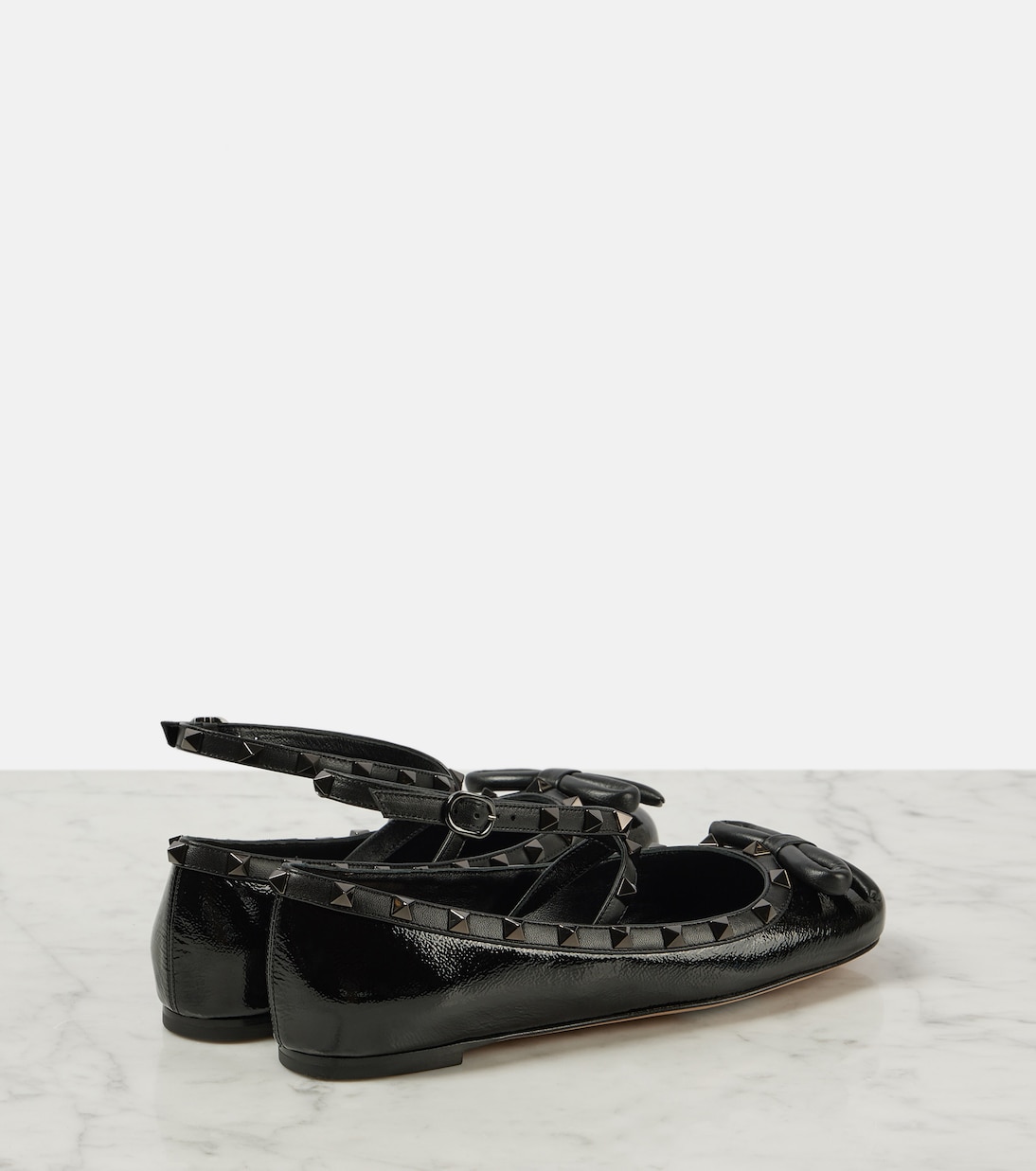 Ballerinas Rockstud aus Lackleder | Valentino Garavani