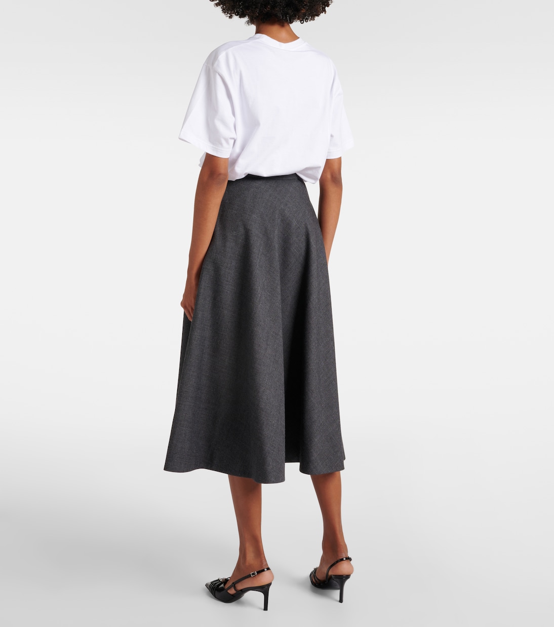 Jupe midi en laine | Gucci