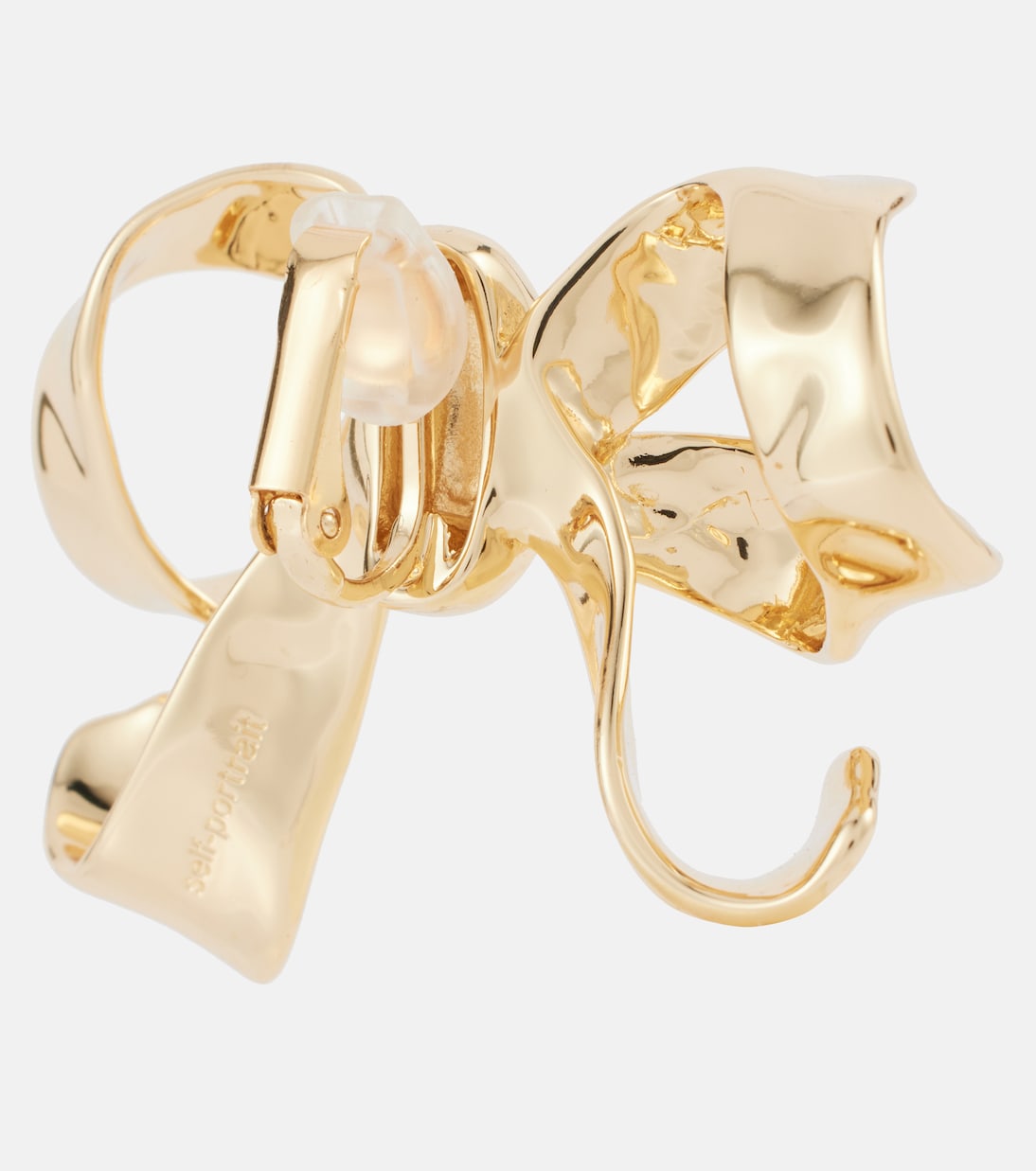 Boucles d’oreilles Bow en plaqué or 18 ct | Self-Portrait