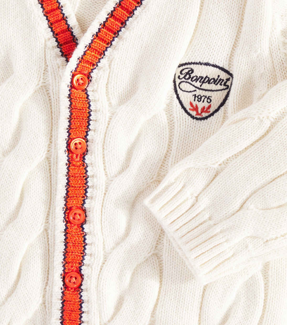 Cardigan Giorginoli in misto cotone a trecce | Bonpoint
