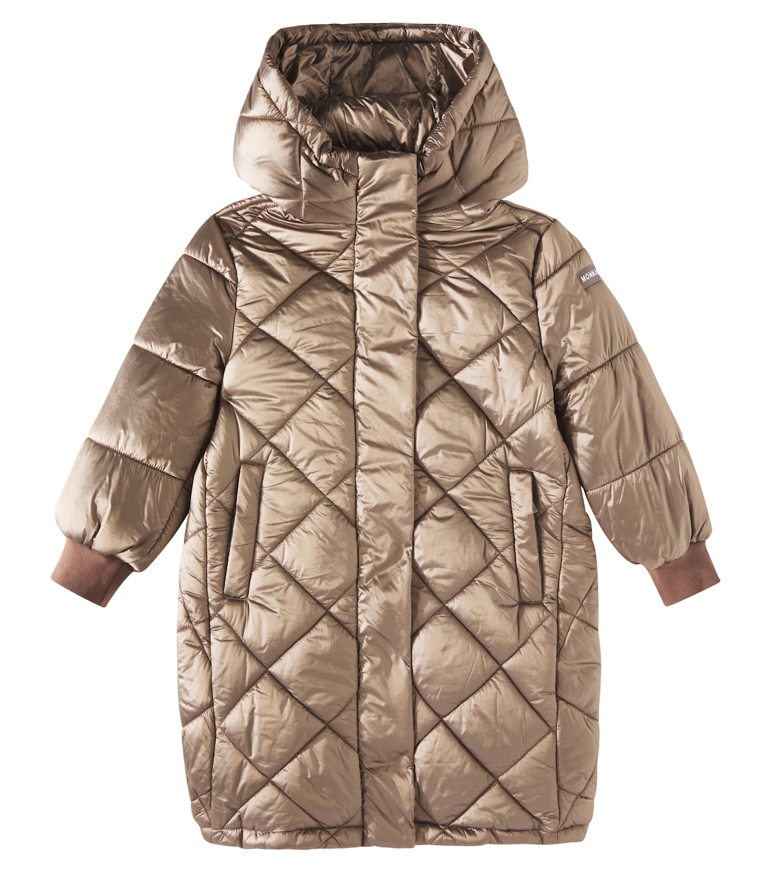 Quilted hooded coat in brown Monnalisa Mytheresa
