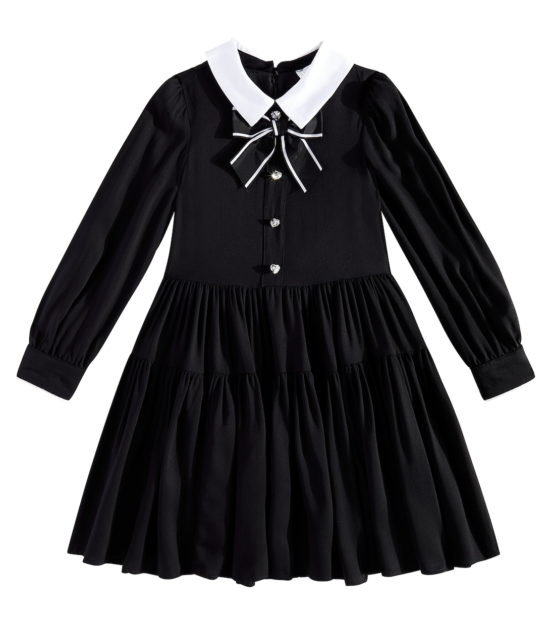Verziertes Kleid aus Twill | Monnalisa