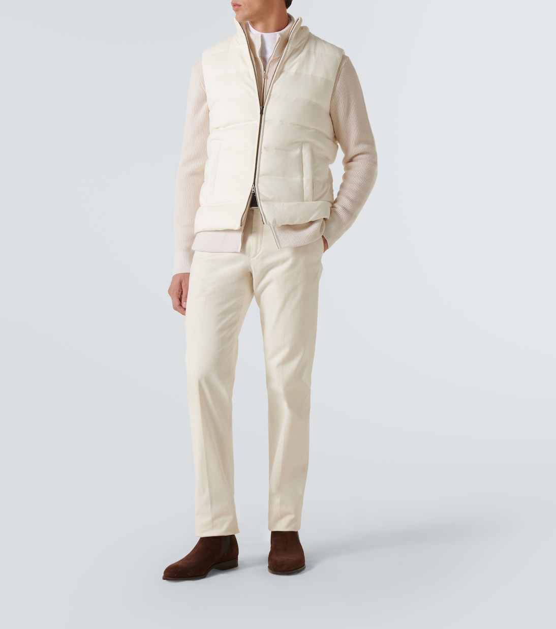 Silk and cashmere down vest | Herno